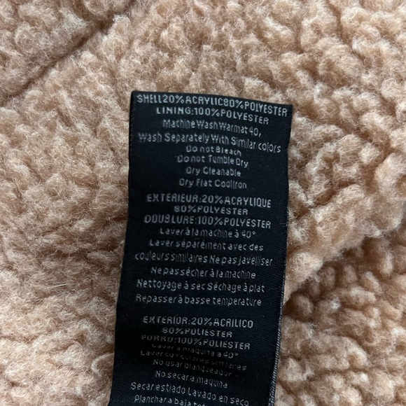 Tan Sherpa oversized Jacket - Picture 7 of 8